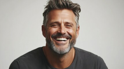 Obraz premium Happy Smiling Man with Beard