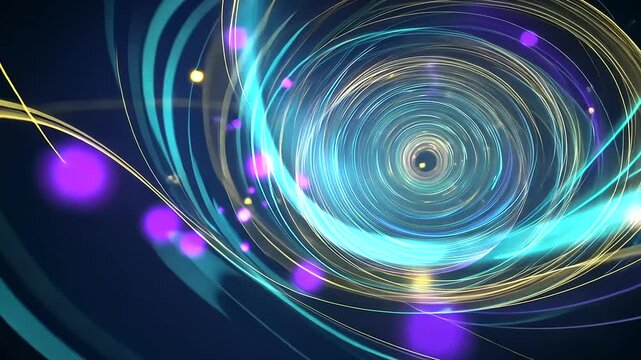 Quantum Entanglement Abstract Design with Vibrant Colors