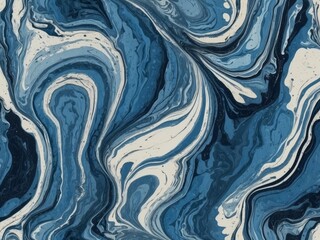 Obraz premium Stunning Blue Marble Abstract Art