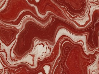 Stunning Abstract Red and Cream Marble Design