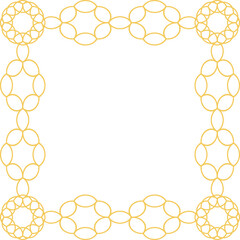 Decorative Gold Pattern Square Shape Border Frame