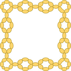 Decorative Gold Pattern Square Shape Border Frame