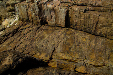 Wall stone nature at the A Coruña beach, perfect for wallpapers, background and home decoration