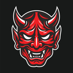 the devil's head is shown on a black background