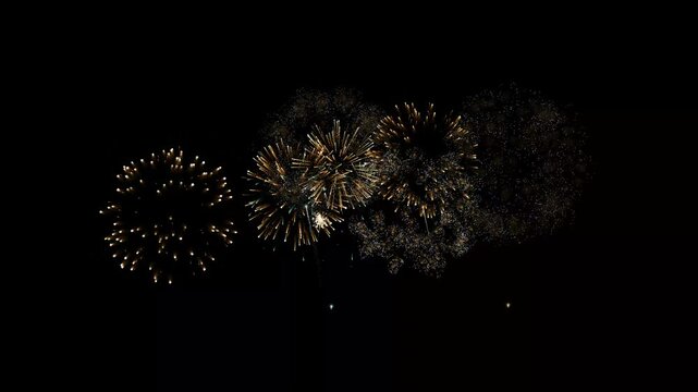 Fireworks Animation on Black Screen Footage
