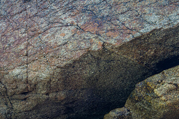 Wall stone nature at the A Coruña beach, perfect for wallpapers, background and home decoration
