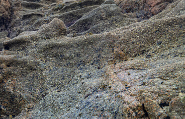 Wall stone nature at the A Coruña beach, perfect for wallpapers, background and home decoration