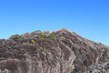 室戸岬で不思議な岩を眺める　（四国　高知県）