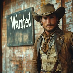 Obraz premium Cowboy poster with 
