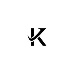 Letter K logo icon arrow design template elements