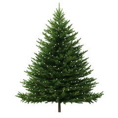 Fototapeta premium A beautifully decorated Christmas tree with warm lights in a cozy indoor setting