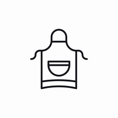 kitchen apron icon sign vector