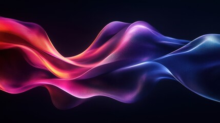 Obraz premium Dynamic abstract wave patterns in vibrant pink and blue tones create a visually stunning flow, evoking energy and motion.