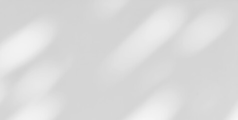 Shadow of leaves tree plant overlay on white wall. Sunlight effect shadow on the wall. Minimal blurred backdrop backgrounds. Summer tropical surface background.	
