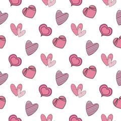 seamless pattern with hearts