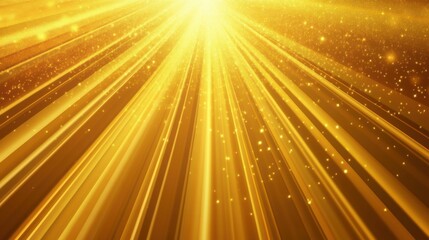 Vibrant golden rays creating a dazzling, radiant atmosphere filled with sparkling light.