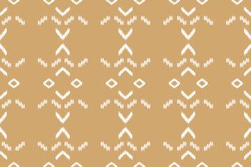 Traditional Ethnic ikat motif fabric pattern geometric style.African Ikat embroidery Ethnic oriental pattern cream brown background wallpaper. Abstract,vector,illustration.Texture,frame,decoration.