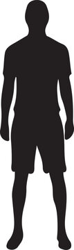 recommend clip art: Elegant Silhouette of a Person in a Standing Position for Art and Design Use