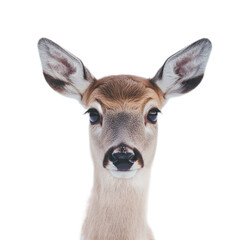 Fototapeta premium Close-Up of a Young Deer with Alert Expression