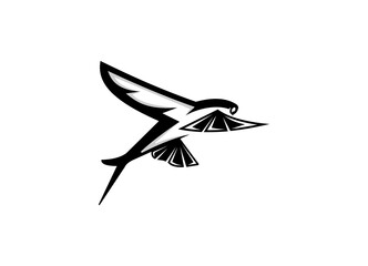 Awesome  Australia flying fish Logo Design Vector Silhoutte