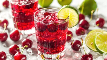 Cherry Limeade Summer Drink