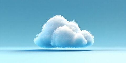 Digital illustration of cloud icon with storage and cyber security theme