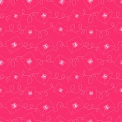 Breast cancer month seamless pink ribbon day mammogram pattern
