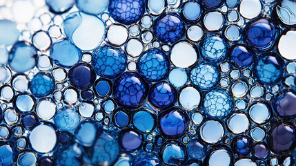   Blue and White Background with Circles