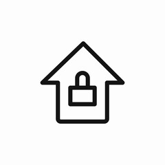 house lock safety icon sign vector