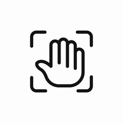 scan hand icon sign vector