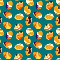 Easter seamless pattern with eggs for wallpaper and fabrics and textiles