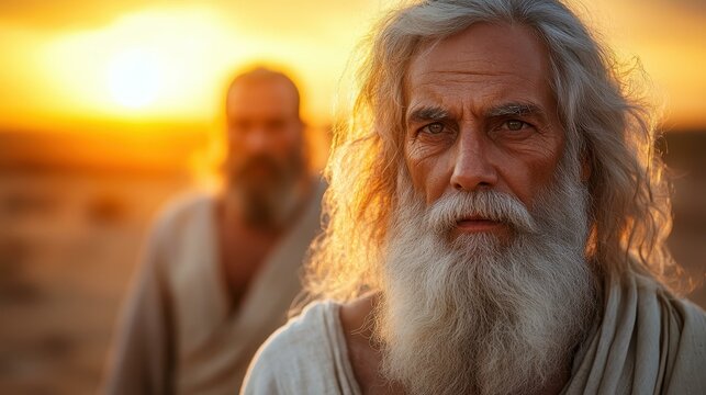 Explore the biblical figure of Enoch, known for his unique bond with God and rich spiritual legacy in a serene portrait.