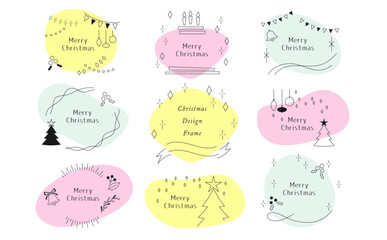 クリスマスデザインフレームテンプレート