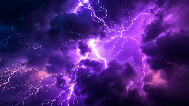 Electrify your design with a colored 3D rendering of a lightning strike element. Ai Generated.