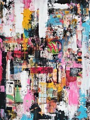 Fototapeta premium Whimsical Journey of Color and Texture: Embracing Spontaneity and Creative Expression