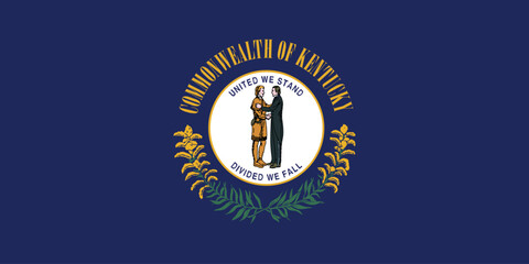 Normal flag of the United States of America federal state of KENTUCKY