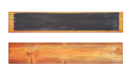 School Blackboards With Wooden Frames Transparent Background Generative AI