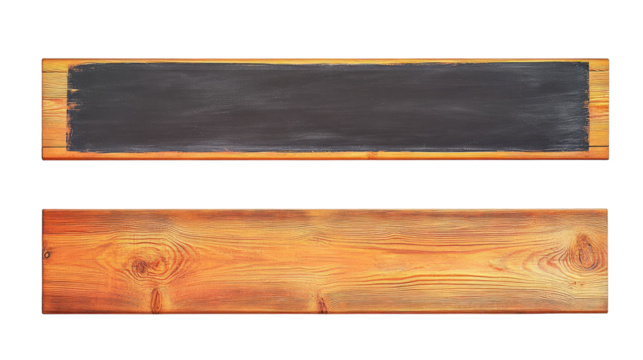 School Blackboards With Wooden Frames Transparent Background Generative AI