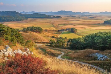 Korea s countryside features expansive fields