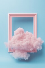 A frame shaped like a cloud, perfect for whimsical or child-themed designs