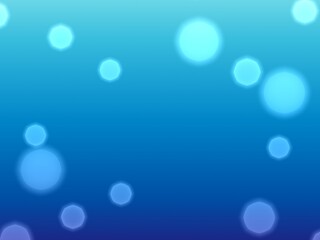 A blue gradient background with scattered, white, glowing circles.