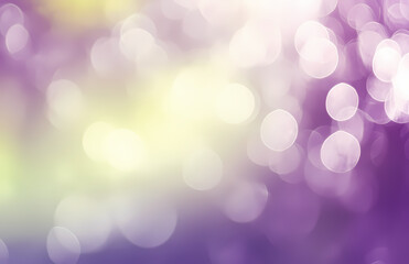 Obraz premium Abstract blurred background with a green and blue gradient, accented by purple and yellow elements