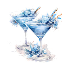 Festive Cocktail Drinks for the Holidays – Perfect for Christmas Invites, Cards, Sublimation Designs, and Wall Art