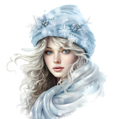 Young Girl Dressed for Festive Season – Perfect for Christmas Invites, Cards, Sublimation Designs, and Wall Art