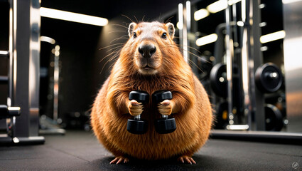 A Capivara Fitness: Exercício com Halteres