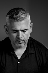 Stylish Male mid-50s in Black and Whire