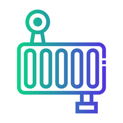 radiator Line Gradient Icon