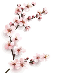 Obraz premium Vibrant Cherry Spring Flower Background Vector Illustration