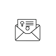 Professional Job Offer Mail Outline Icon for Business Communication