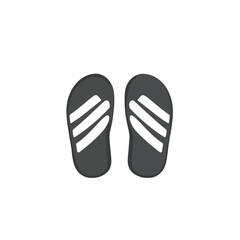 Sandals Shoe Vector Icon Filled Flat Sign
